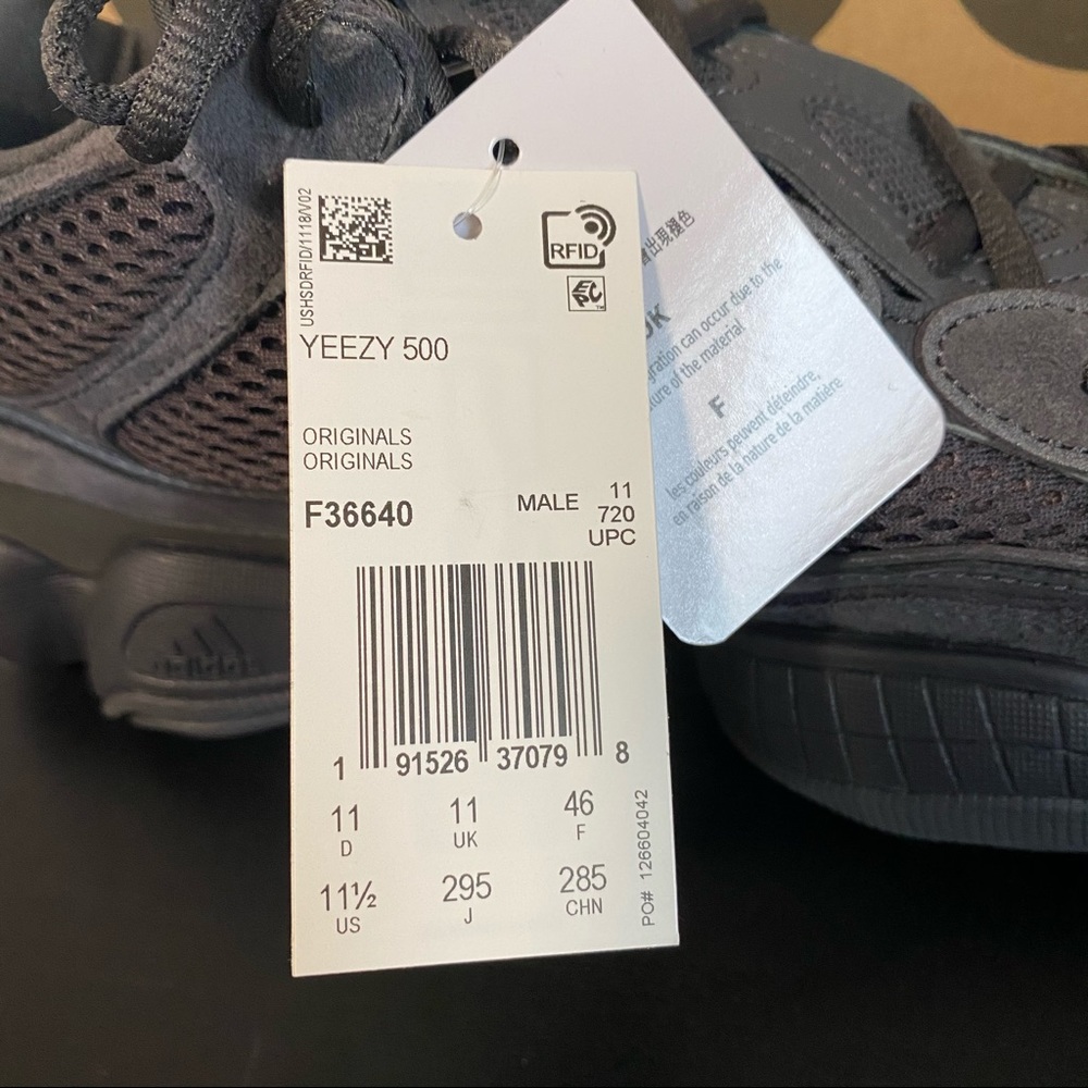 Adidas Yeezy 500 Utility Black sz 11.5 - Picture 8 of 9